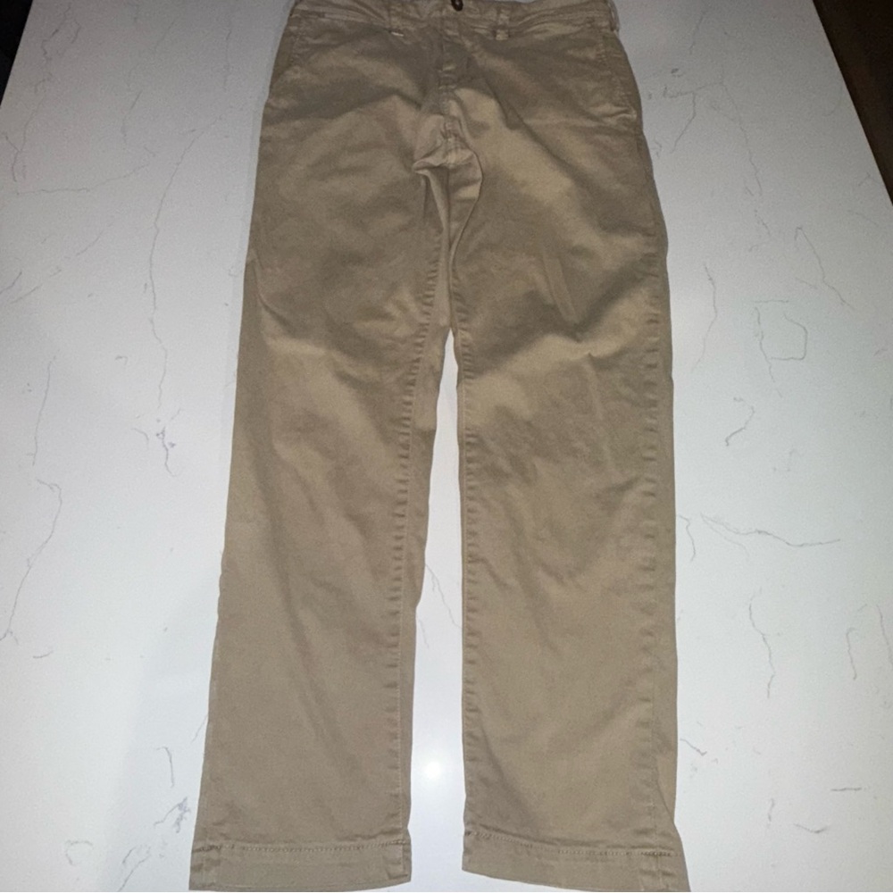 American Eagle 360 Extreme Flex Slim Pants Mens 28 x 28 Beige Casual Stretch
